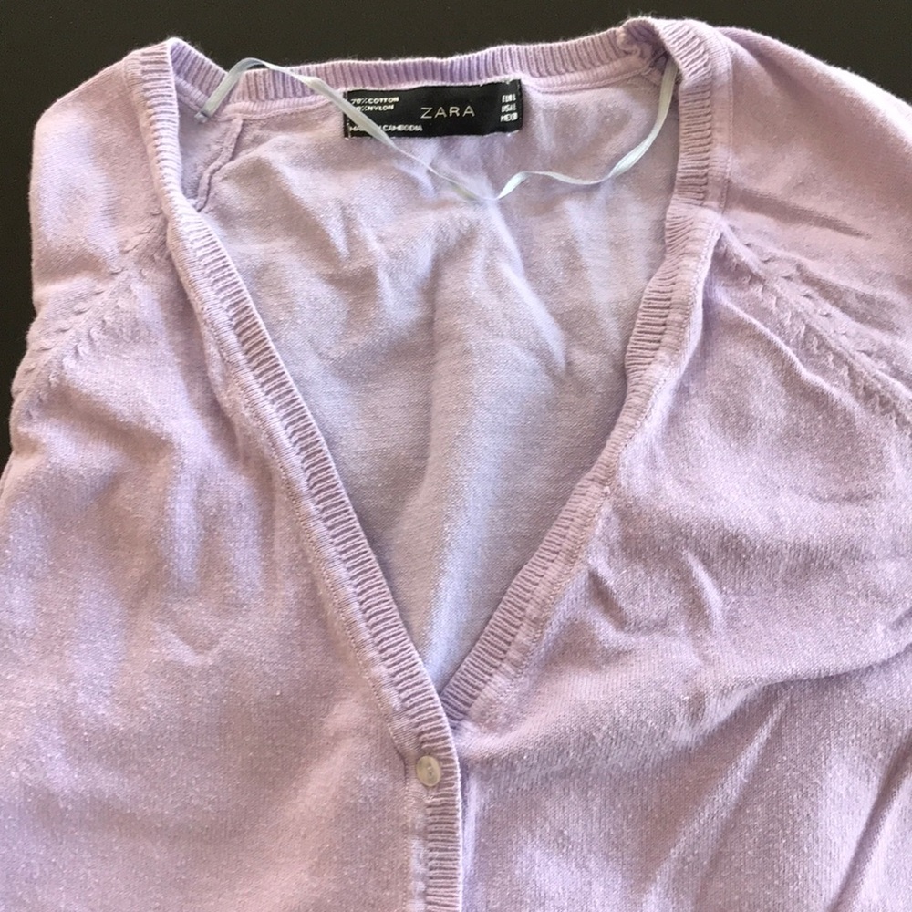 Zara lilac cardigan